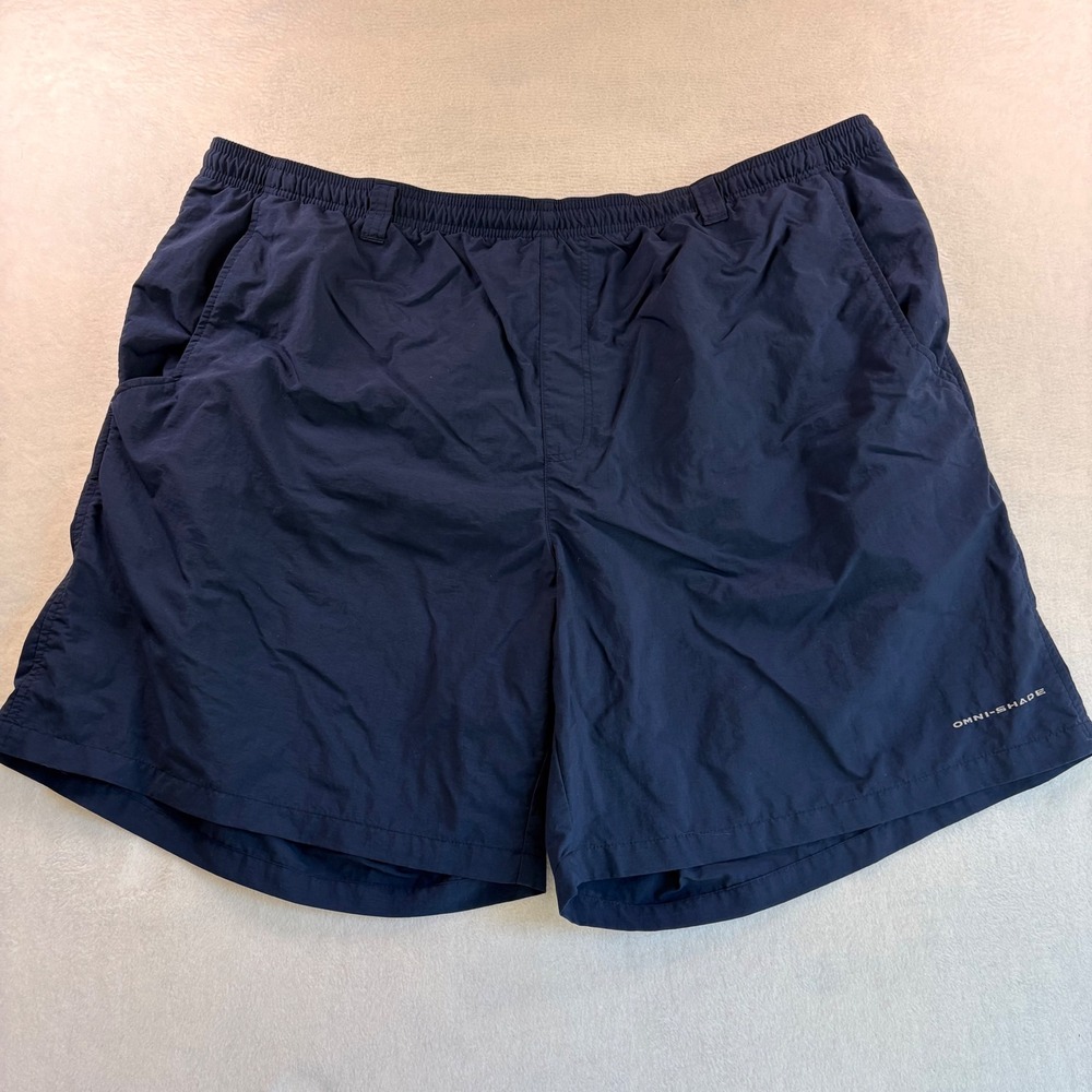 Columbia PFG Backcast III Water Shorts Mens 2X Navy Blue Omni-Shade FS4009